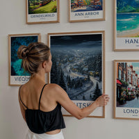 Yakutsk Poster - Cozy Cabin Wall Art Featuring Snowy Village & Winter