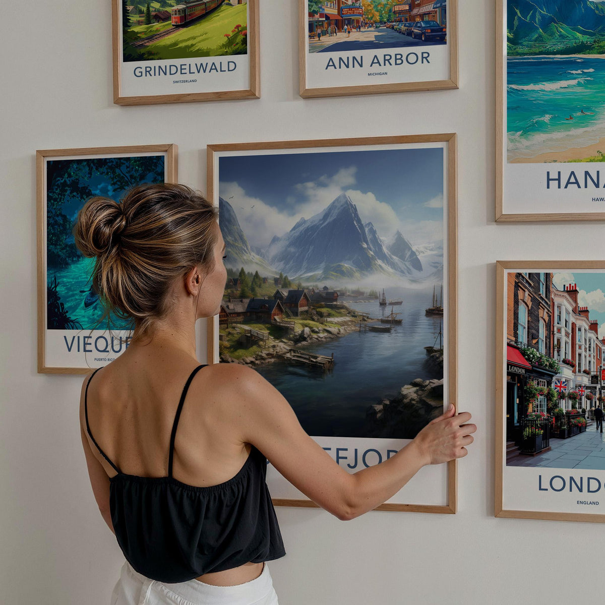 Sognefjord Poster - Norway Wall Art With Scenic Fjord Artwork
