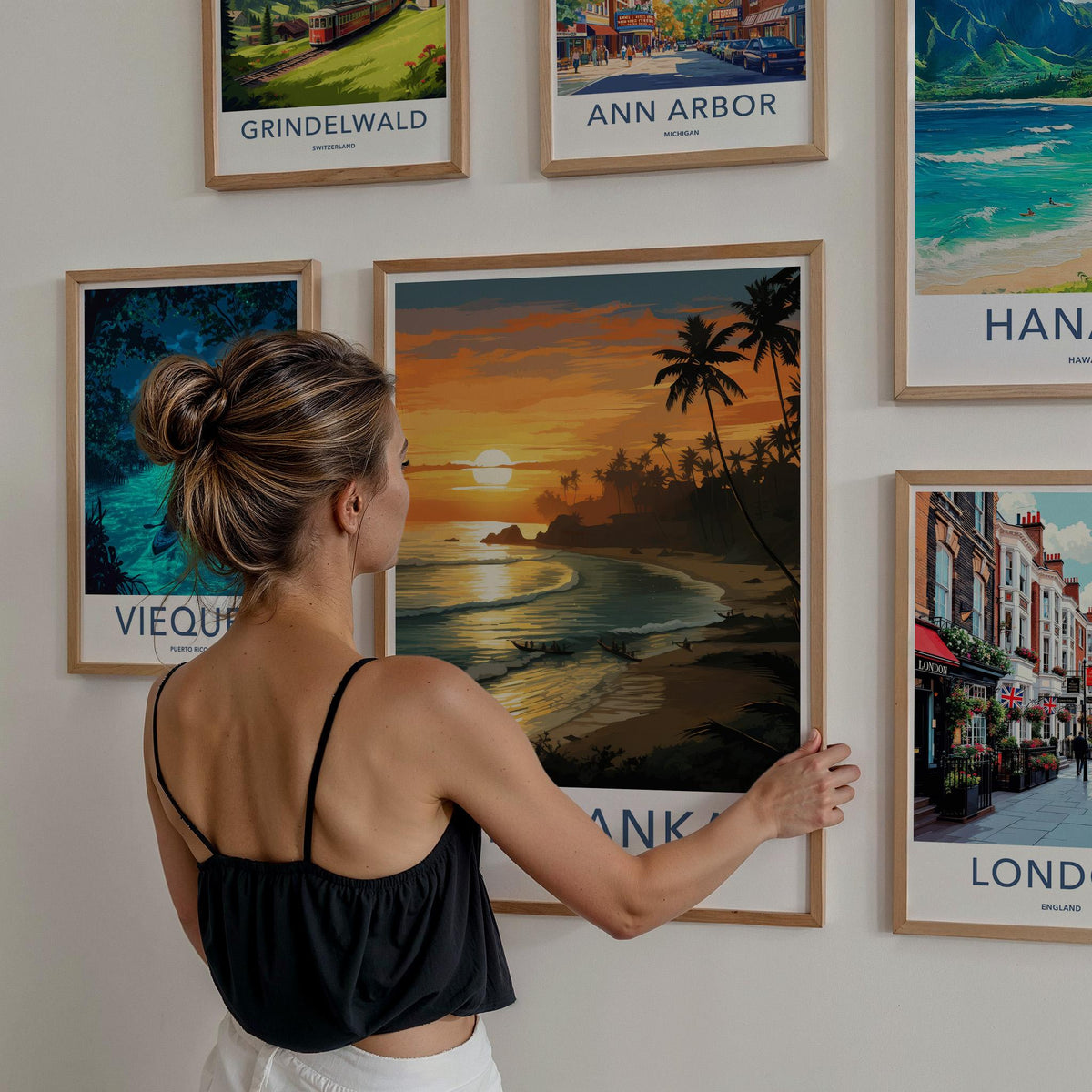 Sri Lanka Poster - Tropical Wall Decor With Sunset Beach Scene Print