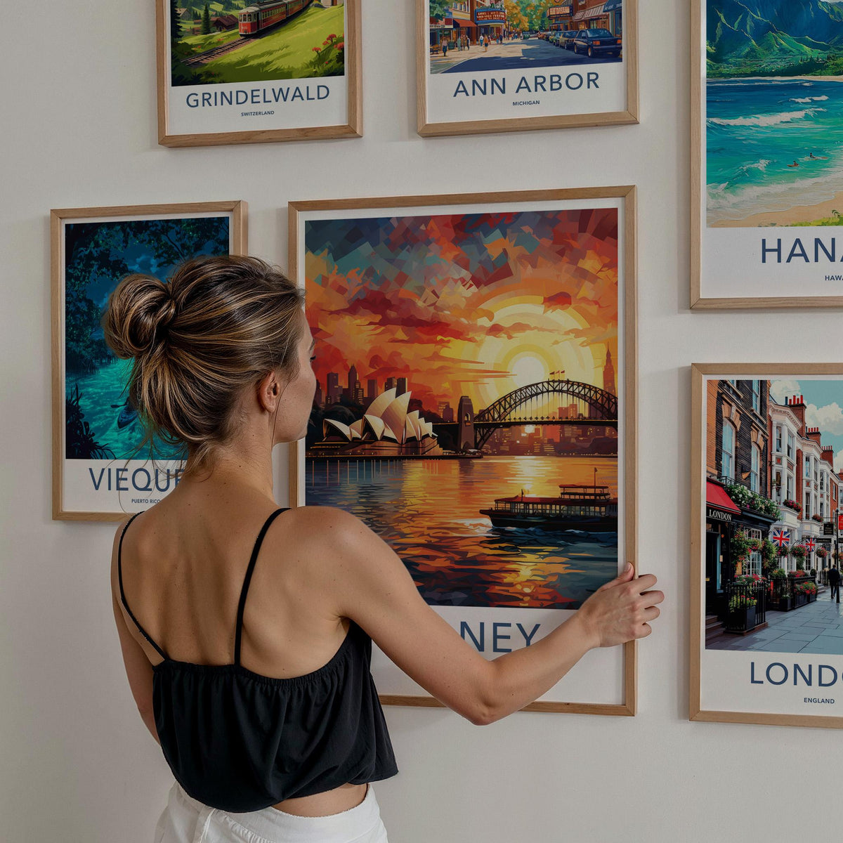 Sydney Sunset Poster - Vibrant Australia Wall Art Featuring Harbor