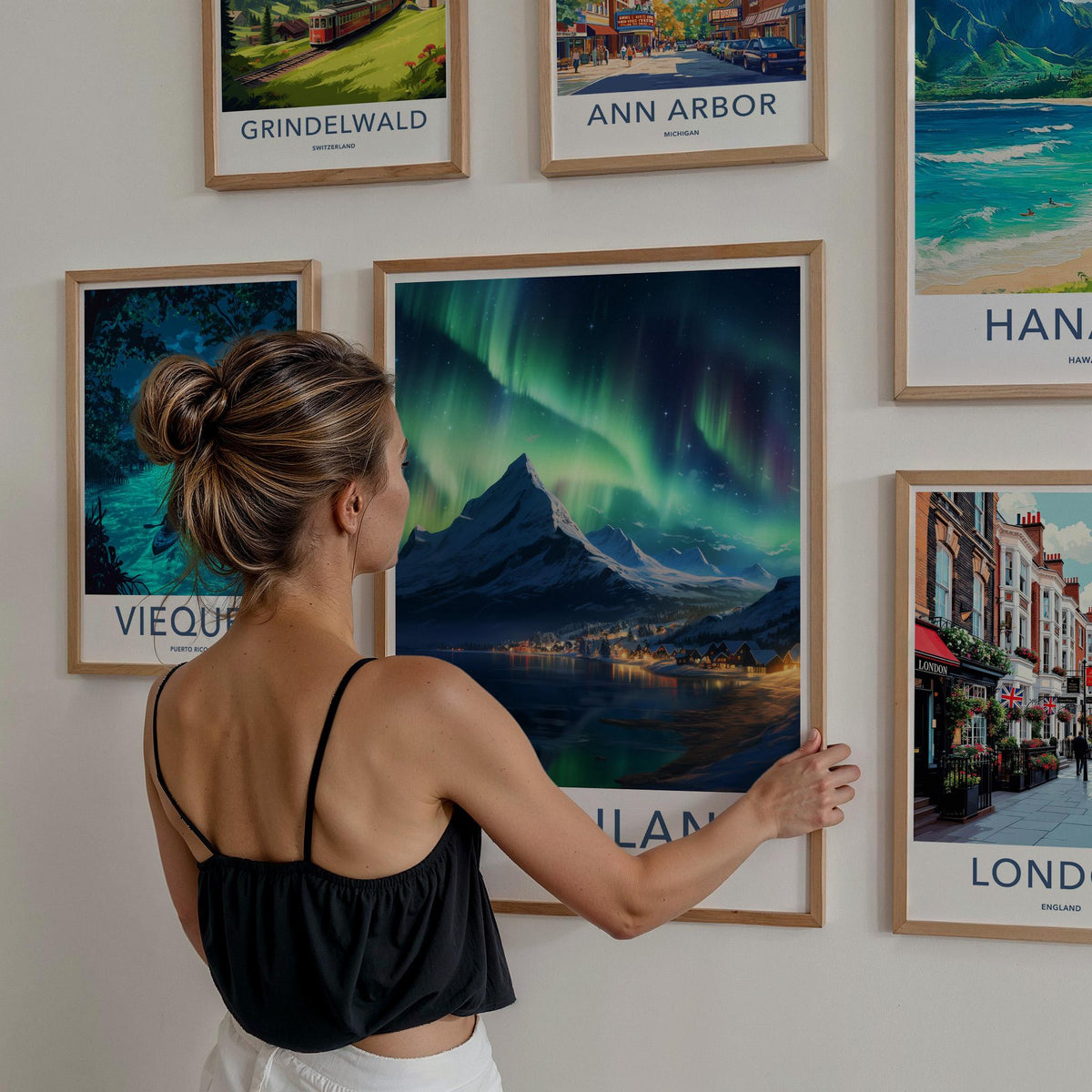 Greenland Aurora Poster - Northern Lights Art