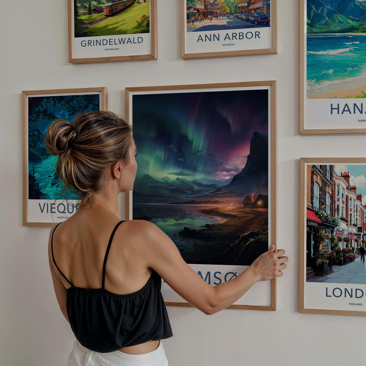 Tromsø Poster - Northern Lights Artwork