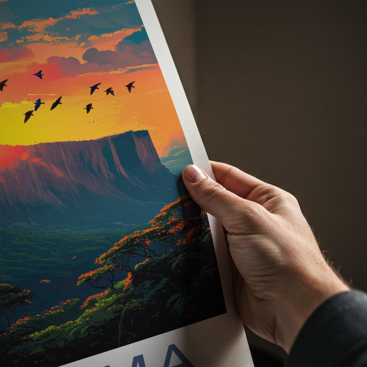 Canaima National Park Poster - Scenic Wall Print With Angel Falls