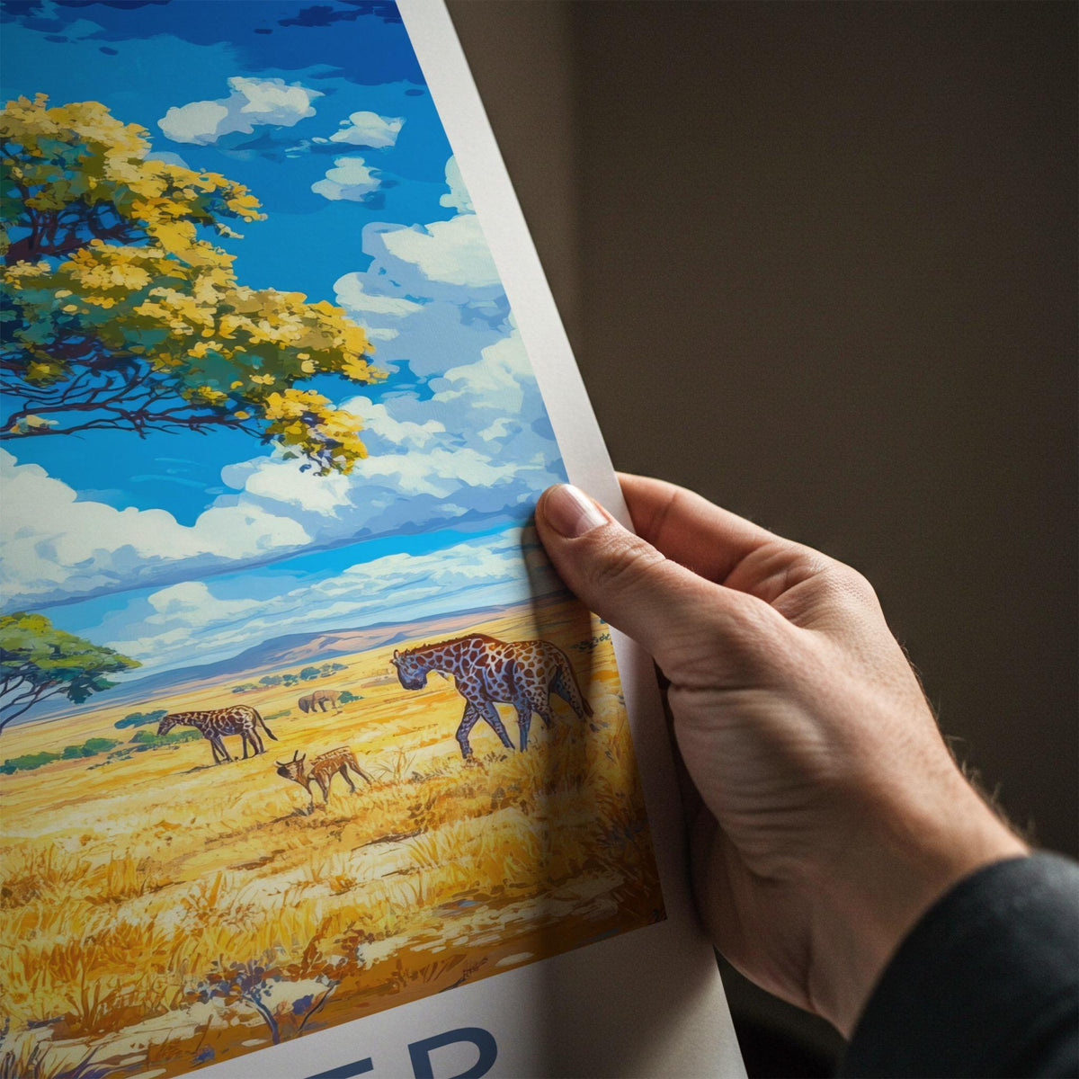 Kruger National Park Poster - Safari Wall Art Featuring Lion