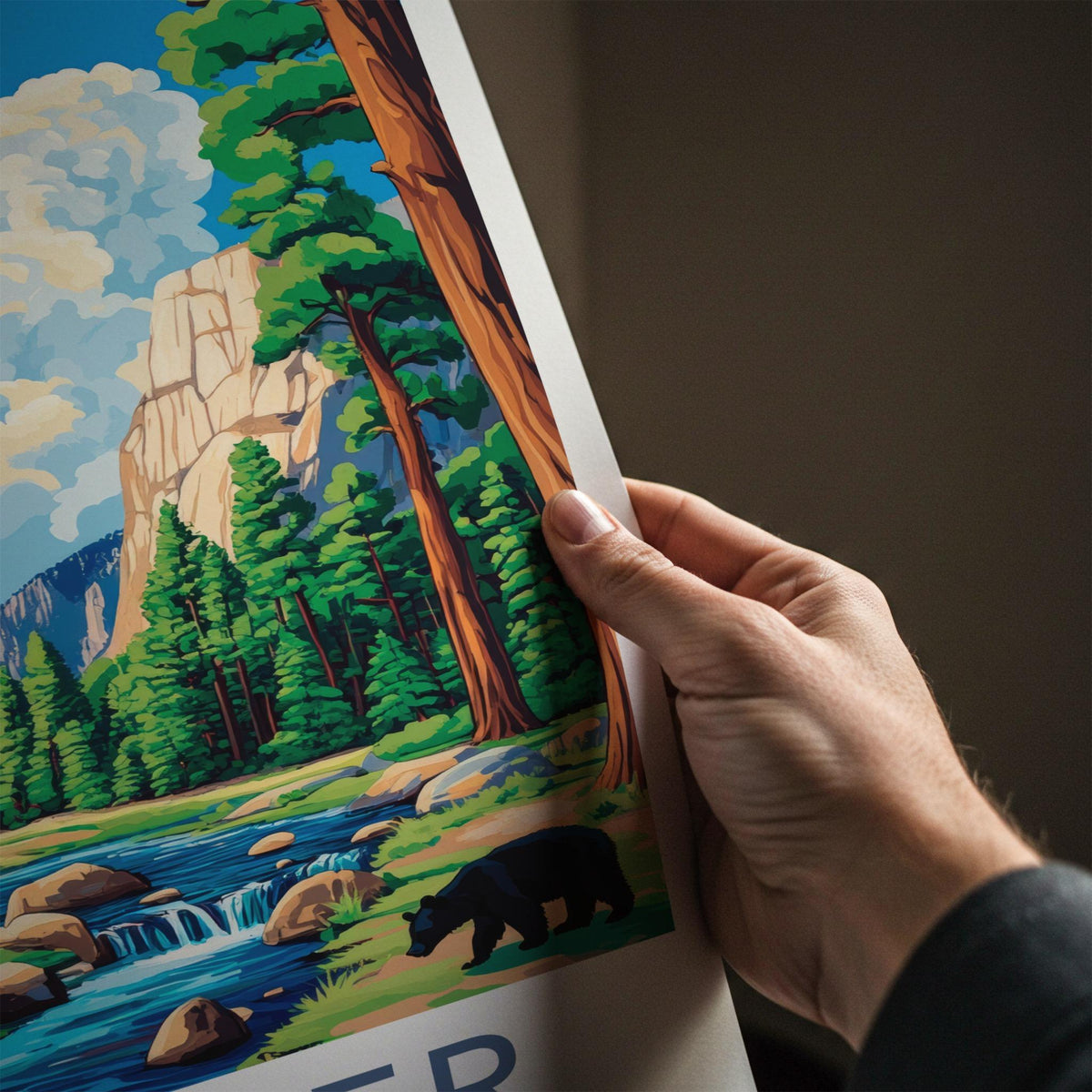 Glacier National Park Poster - Majestic Mountain Wall Art & Wildlife