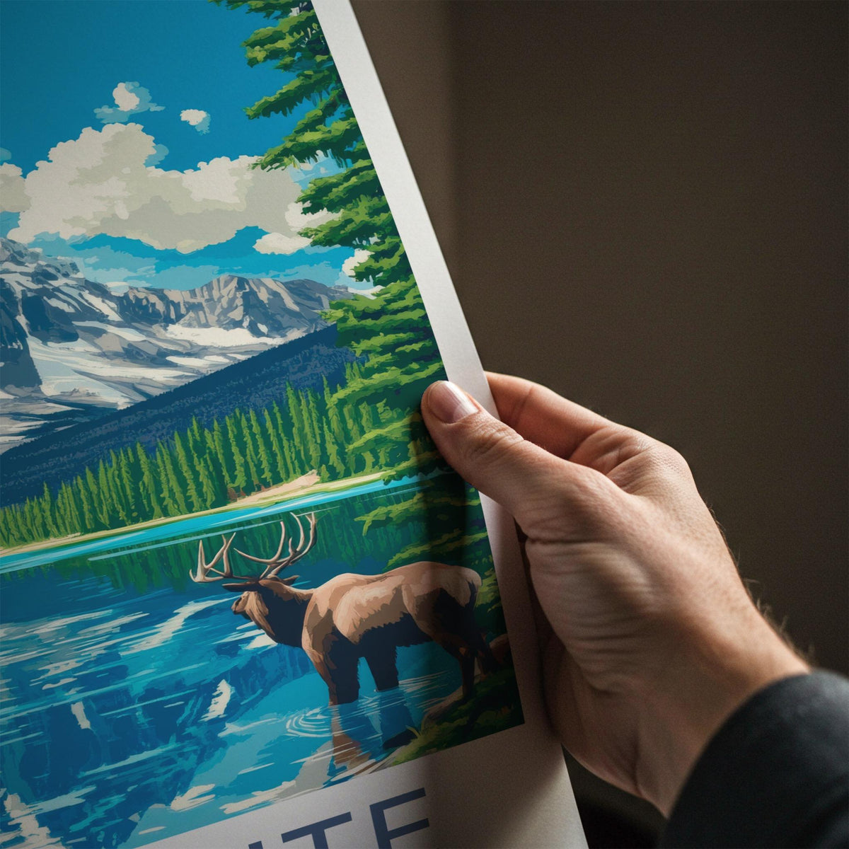 Yosemite National Park Poster - Scenic Mountain Scenery & Wildlife