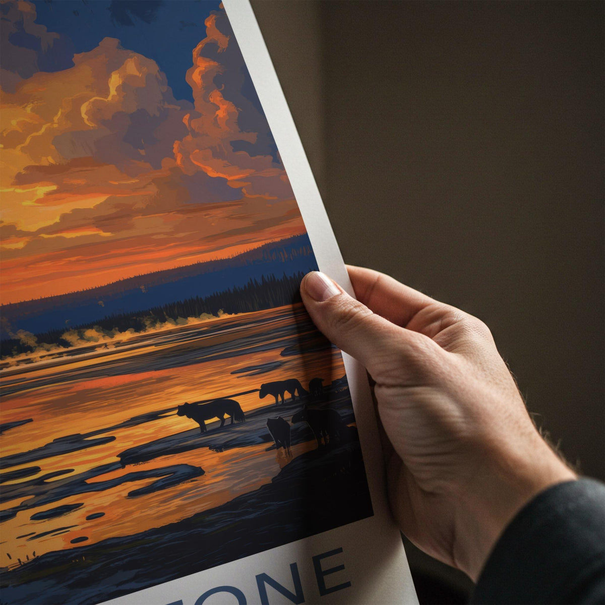 Yellowstone National Park Poster - Serene Landscape & Wildlife Art