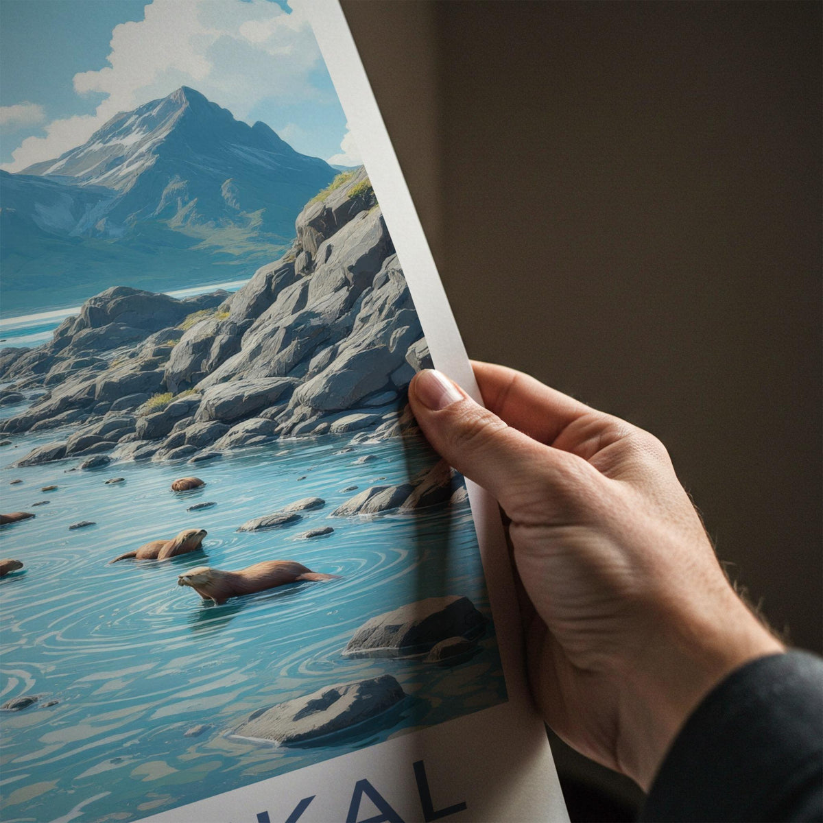 Lake Baikal Poster - Russia Wall Art With Scenic Mountain Scenery