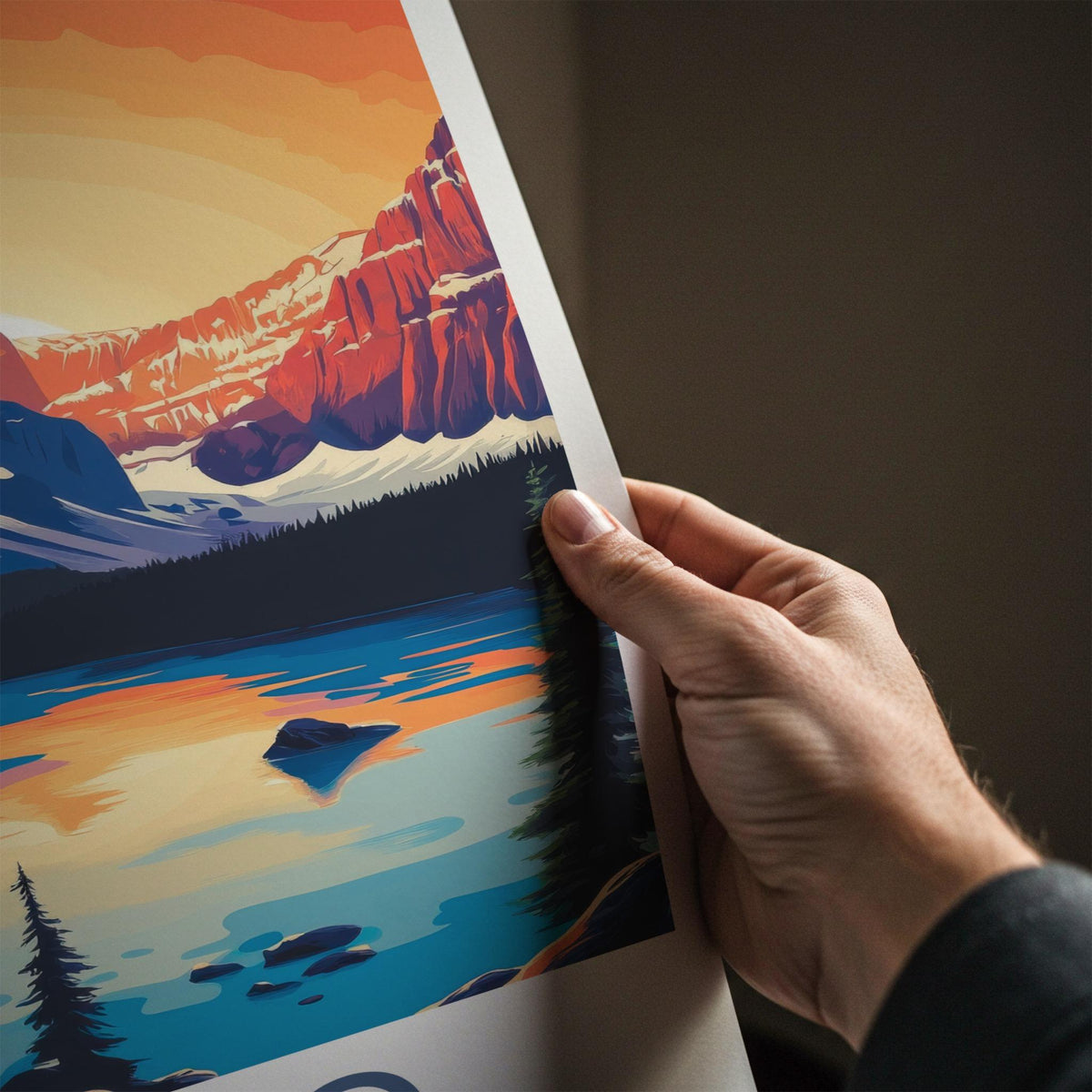 Yoho National Park Poster - Mountain Wall Decor & Watercolor Nature