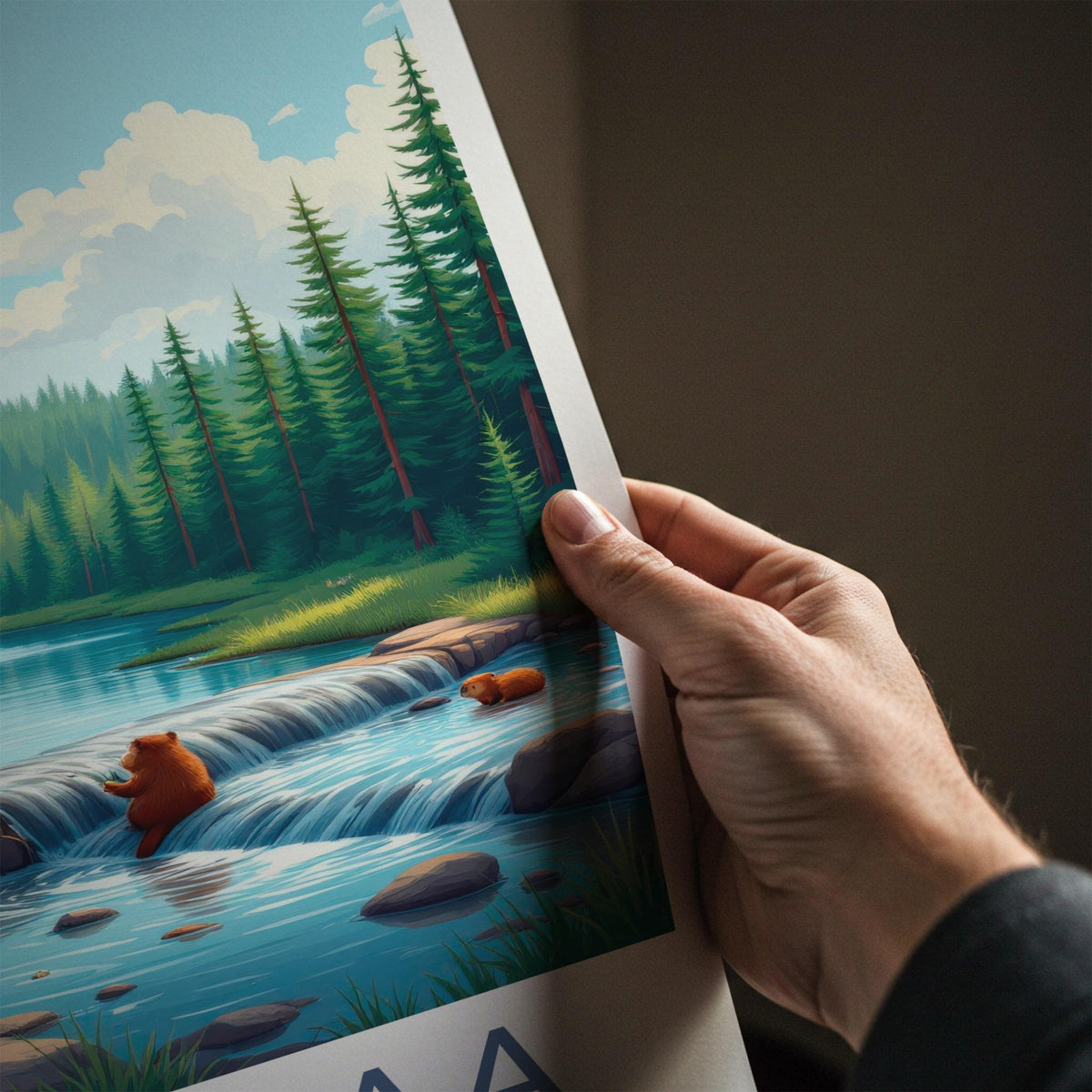 Lahemaa National Park Poster - Scenic Nature Wall Art With Waterfall