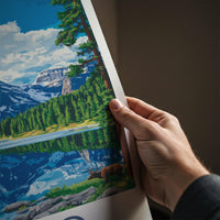 Jasper National Park Poster - Scenic Mountain Landscape Print