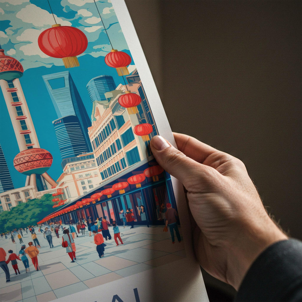 Shanghai Wall Art - Vibrant Cityscape Poster Featuring Oriental Pearl