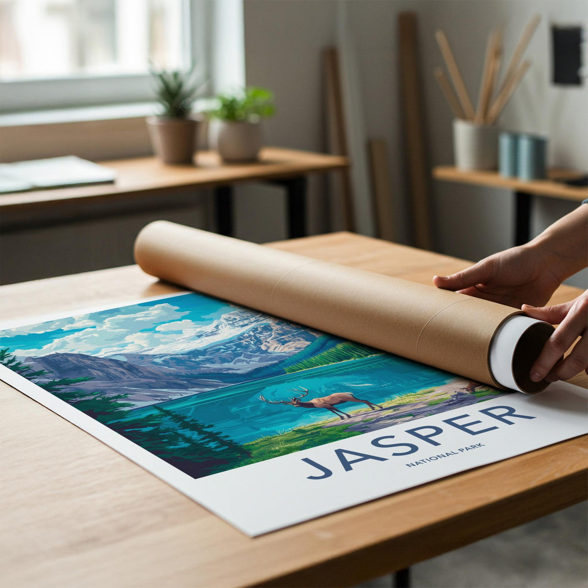 Jasper National Park Poster - Canadian Rockies Art