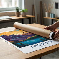 Jasper National Park Poster - Mountain Landscape Print & Wildlife