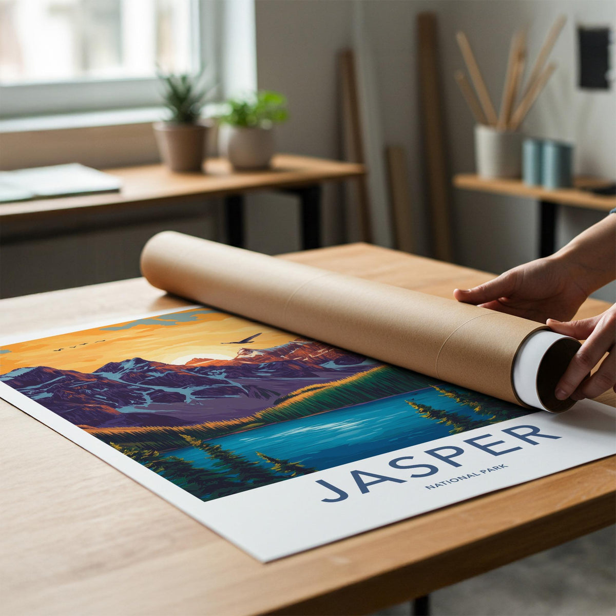 Jasper National Park Poster - Mountain Landscape Print & Wildlife