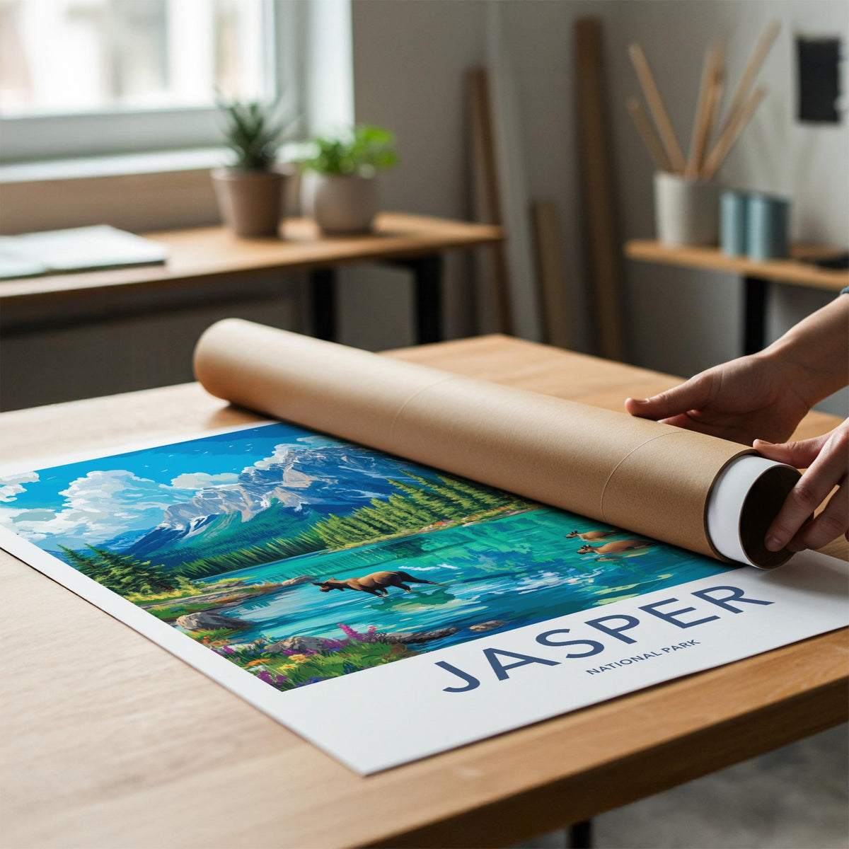 Jasper National Park Poster - Canadian Rockies Art