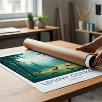 Losiny Ostrov Poster - Scenic National Park Art with Elk Forest Print