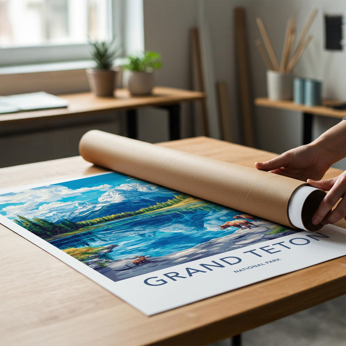 Grand Teton National Park Poster - Mountain Wall Art & Scenic