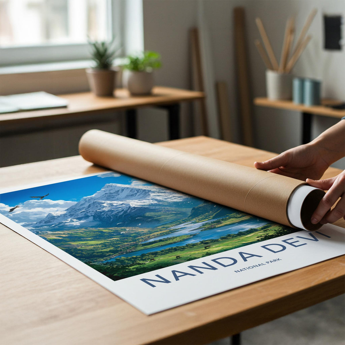 Nanda Devi Poster - Himalayan Landscape Wall Art With Snow Capped