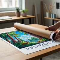 Redwood National Park Poster - Scenic Nature Print With Ancient
