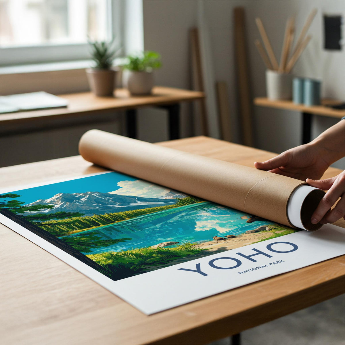 Yoho National Park Poster - Scenic Lake Artwork & Canadian Rockies