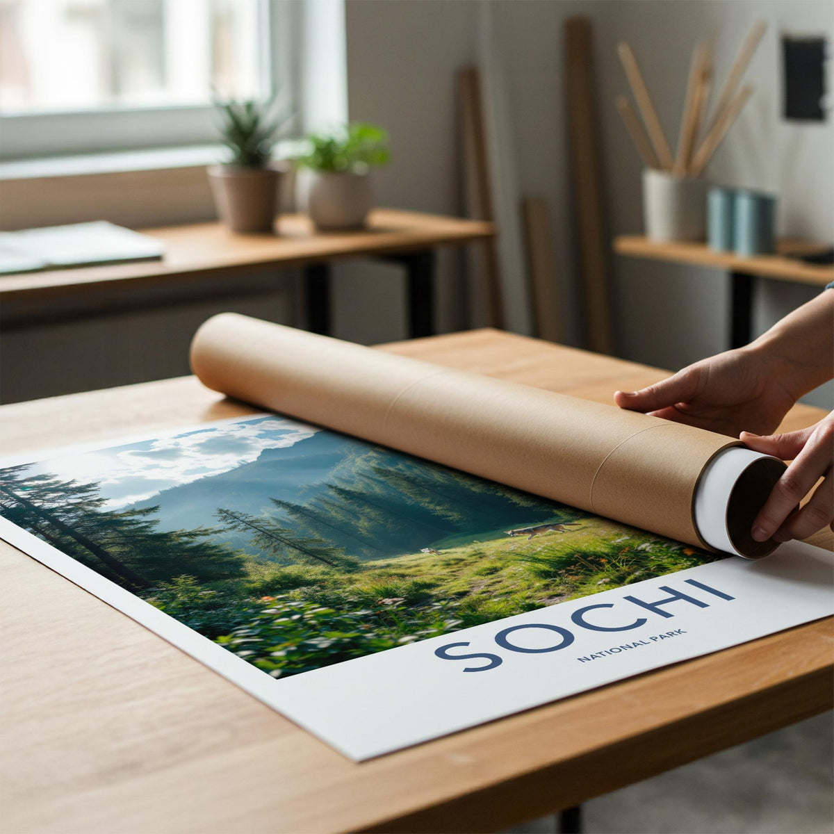 Sochi National Park Poster - Nature Wall Art With Mountain Scenery