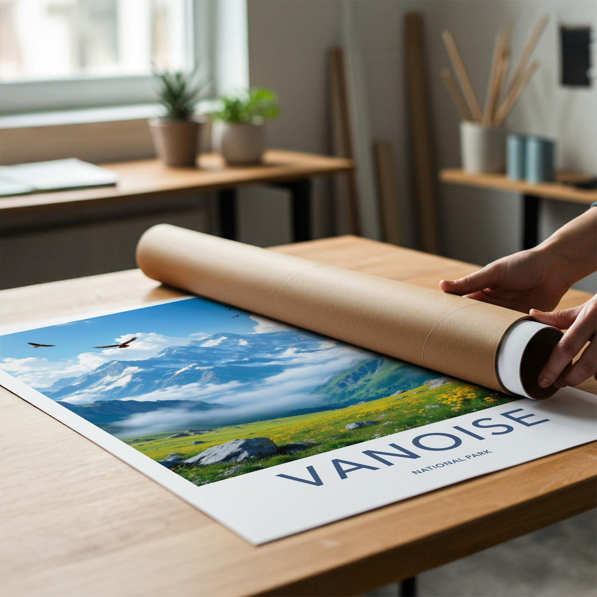 Vanoise Poster - French Alps Mountain Landscape Art