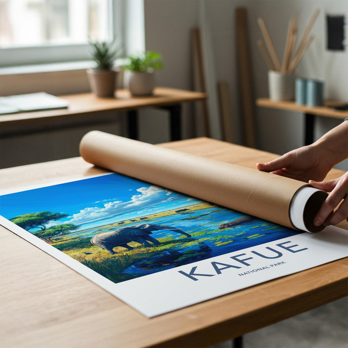 Kafue National Park Poster - African Safari Art
