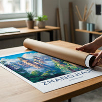 Zhangjiajie National Park Poster - Scenic Mountain Art With Sandstone