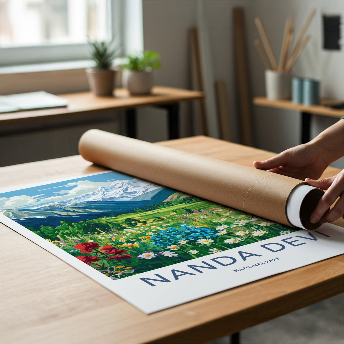 Nanda Devi Poster - Himalayan Mountain Landscape Print