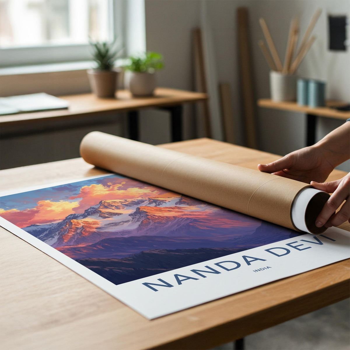 Nanda Devi Poster - Indian Mountain Art