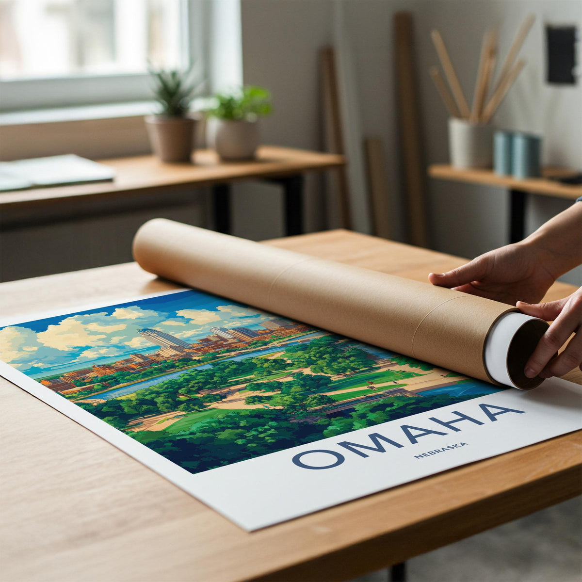 Omaha Poster - Nebraska Wall Art