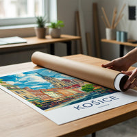 Kosice Poster - Slovakia Wall Art Featuring St. Elisabeth Cathedral