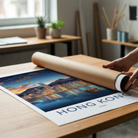 Hong Kong Poster - Cityscape Art & Victoria Harbour Urban Landscape