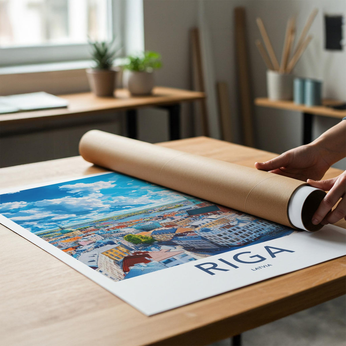 Riga Poster - Latvia Wall Art Featuring Old Town Decor & City Skyline