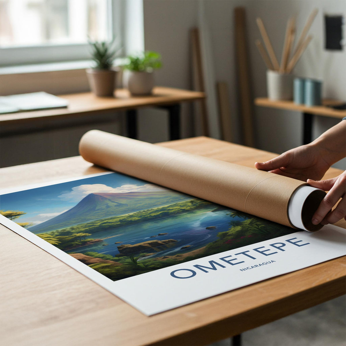 Ometepe Poster - Volcano Landscape Print