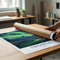 Tromsø Poster - Norway Wall Art Featuring Northern Lights & Serene