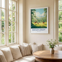 Bieszczady National Park Poster - Scenic Forest Artwork & Rustic