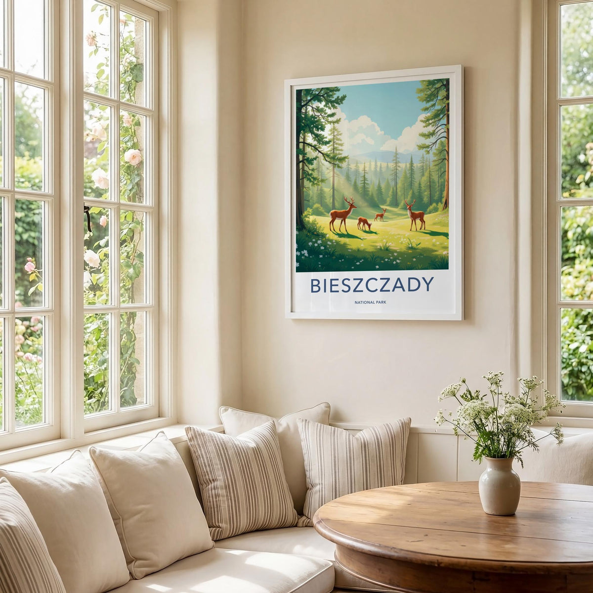 Bieszczady National Park Poster - Scenic Forest Artwork & Rustic