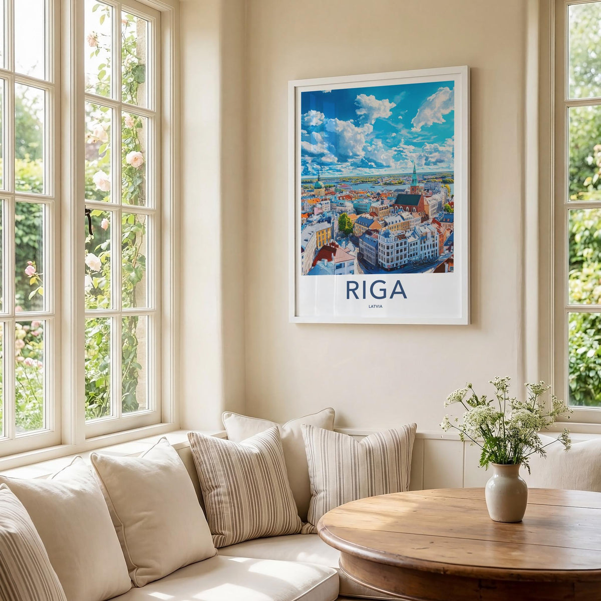 Riga Poster - Latvia Wall Art Featuring Old Town Decor & City Skyline