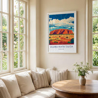 Uluru Kata Tjuta Poster - Australia Wall Art Featuring Red Sandstone