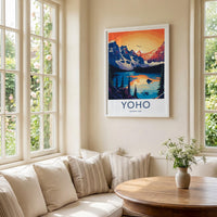 Yoho National Park Poster - Mountain Wall Decor & Watercolor Nature