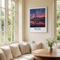 Riga Poster - Latvia Wall Art Featuring Historic Architecture