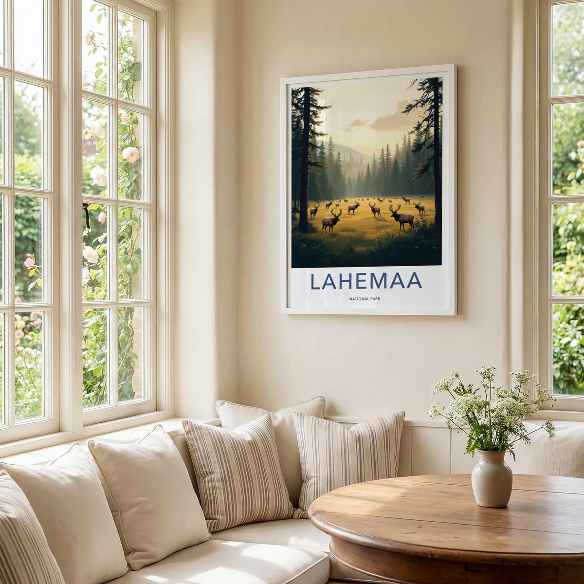 Lahemaa National Park Poster - Scenic Nature Wall Art with Elk Herd