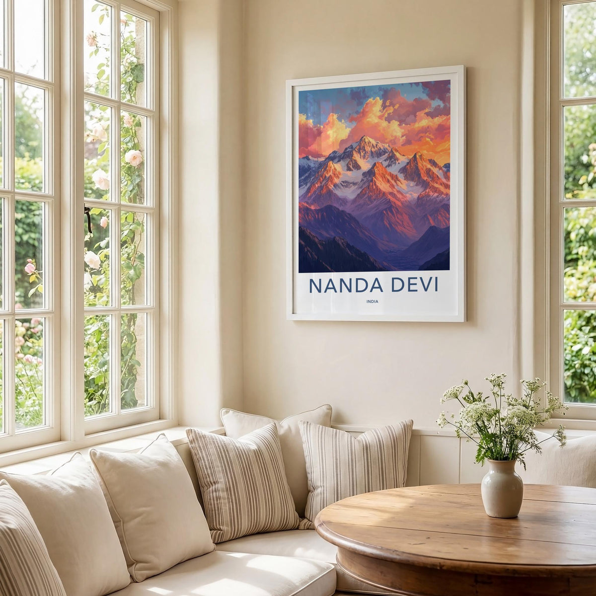 Nanda Devi Poster - Indian Mountain Art