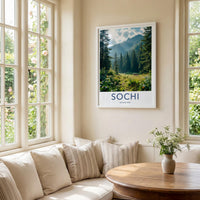 Sochi National Park Poster - Nature Wall Art With Mountain Scenery