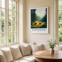 Karkonosze National Park Poster - Brown Bear Artwork & Forest