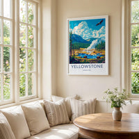 Yellowstone National Park Poster - Scenic Wall Art with Bison