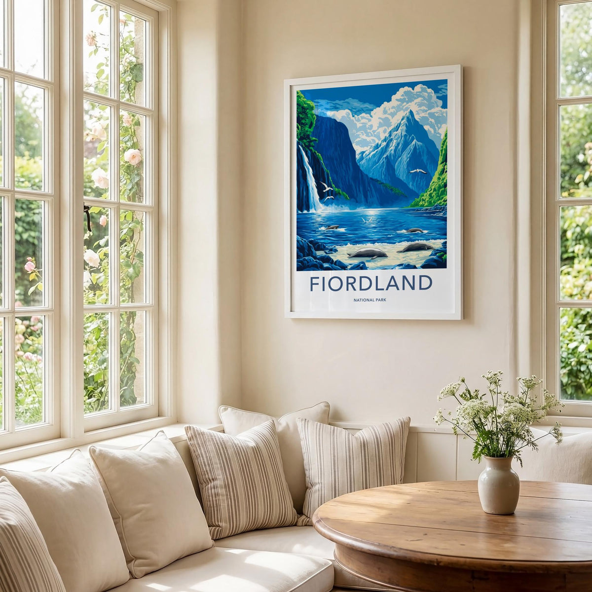 Fiordland Poster - Scenic Landscape Art Featuring Milford Sound