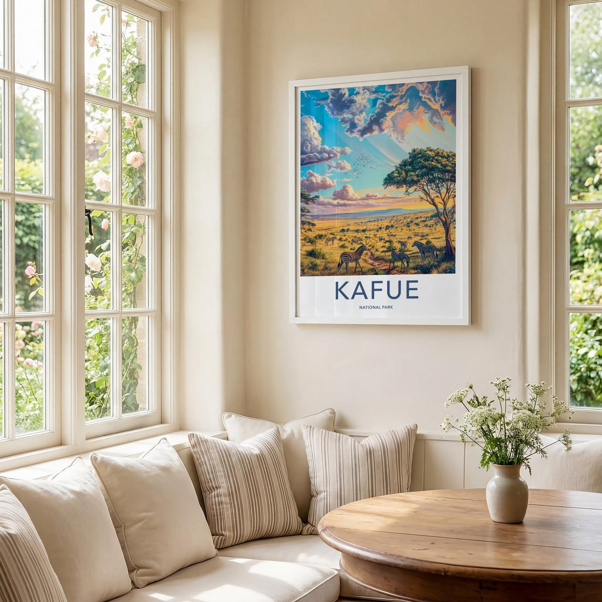 Kafue National Park Poster - Wildlife Wall Art Featuring Zebra
